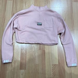 Adidas pink cropped turtle neck, in a size medium.
